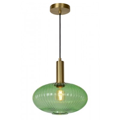 Pendant Lamp MALOTO Ø30cm Green Brass