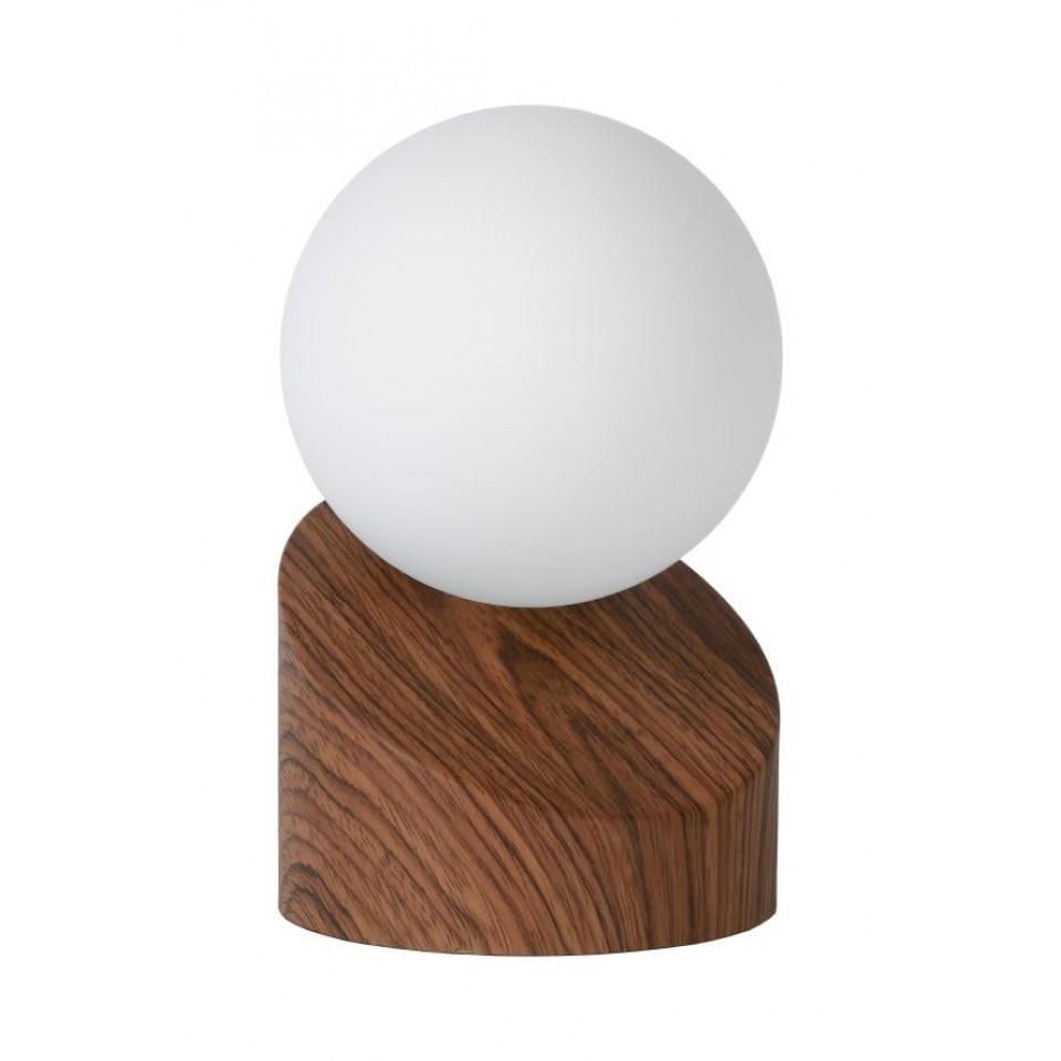 Table Lamp LEN Ø10cm Wood Opal