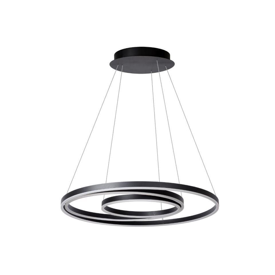 LED Pendant Lamp TRINITI Ø80cm Dimmable 3000K Black White