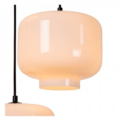 Multi-Light Pendant Lamp MEDINE Ø35cm 3xE27 Opal Black