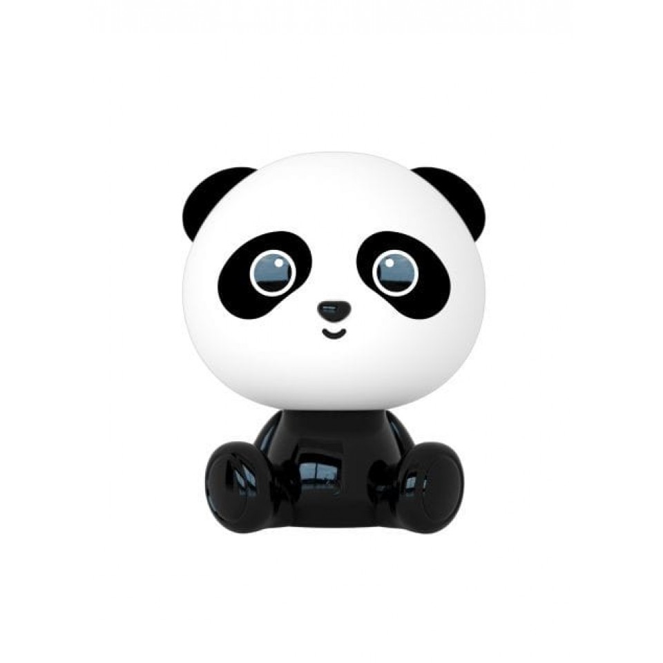 LED Παιδικό Φορητό Επιτραπέζιο Φωτιστικό Dodo Panda Dimmable Μαύρο με Λευκό