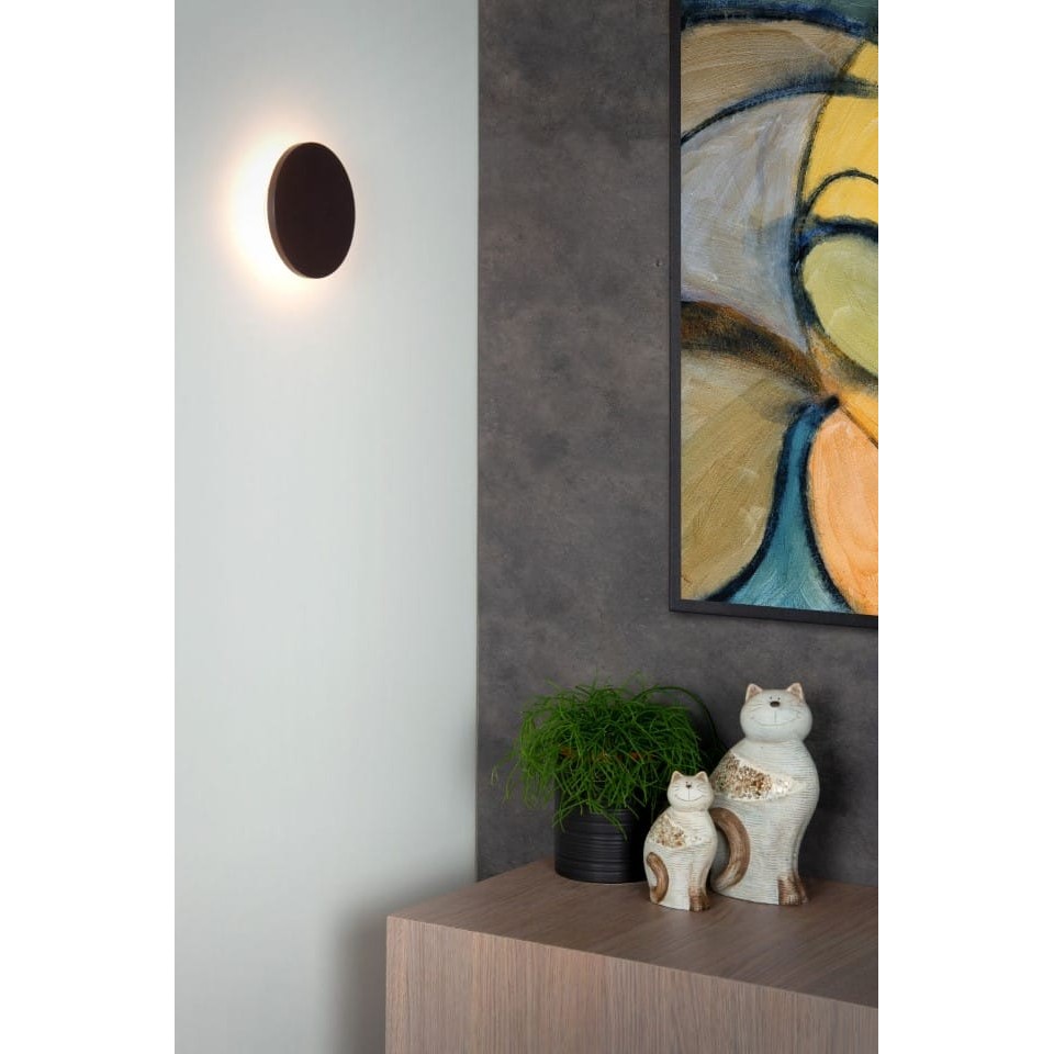 LED Wall Lamp GLIMPSE Ø14cm 14cm 2700K Brown
