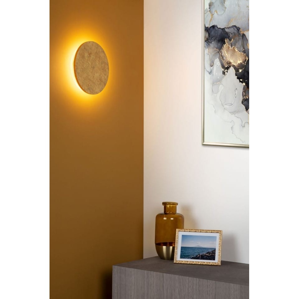 LED Wall Lamp GLIMPSE Ø22cm 22cm 2700K Brass