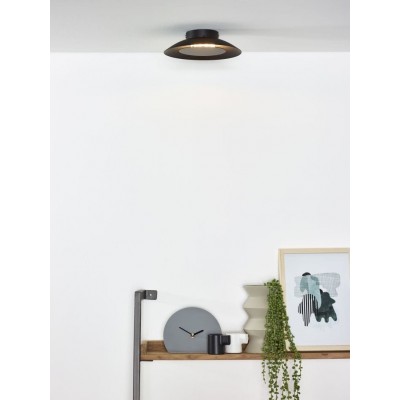 LED Φωτιστικό Οροφής Foskal Ø21,5cm 2700K Μαύρο