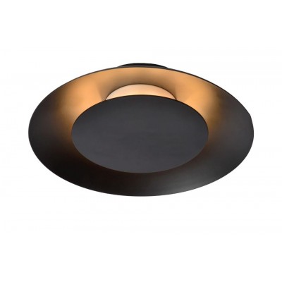 LED Φωτιστικό Οροφής Foskal Ø21,5cm 2700K Μαύρο