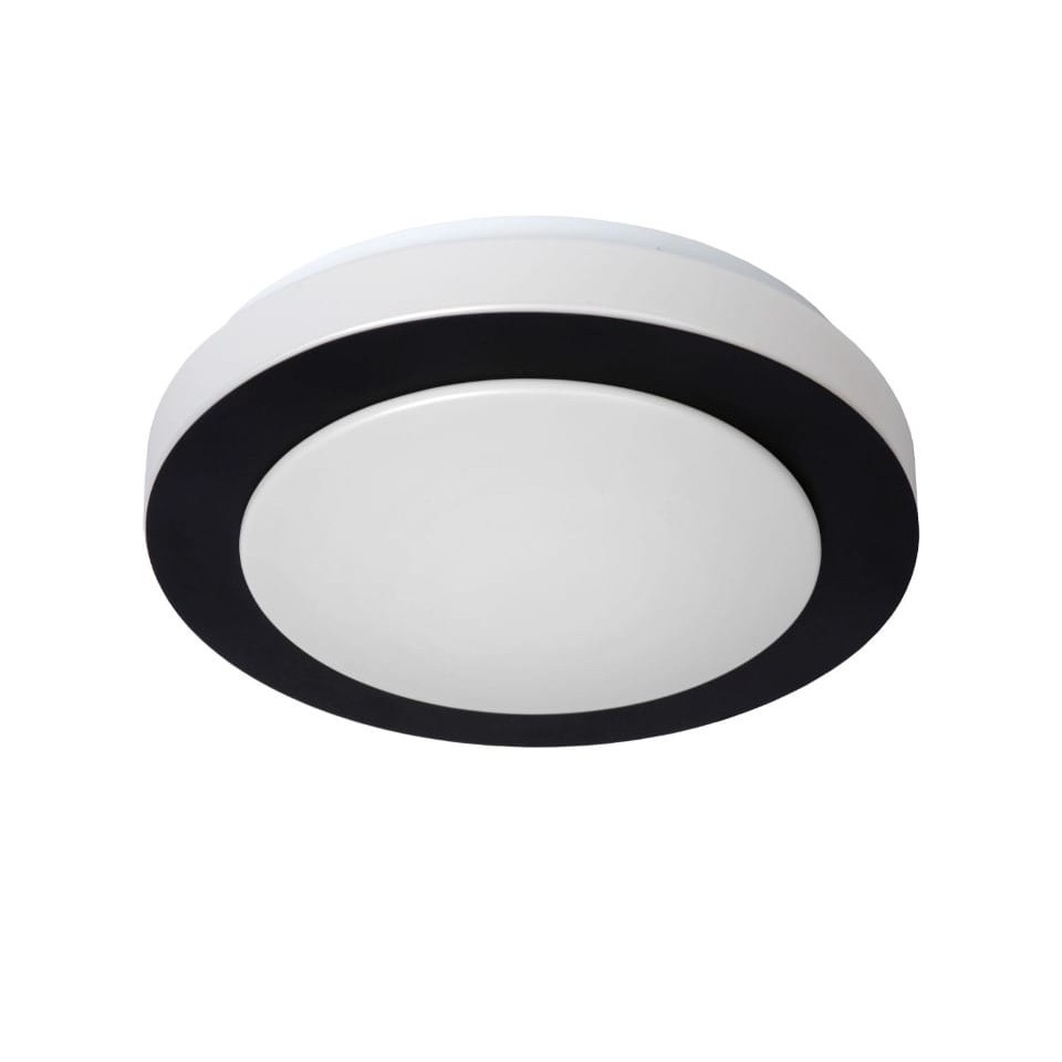 LED Φωτιστικό Οροφής Dimy Ø28,6cm IP21 Dimmable 3000K Μαύρο με Οπάλ