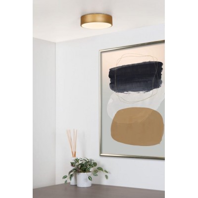 LED Ceiling Lamp UNAR Ø20cm Dimmable 2700K Brass Opal