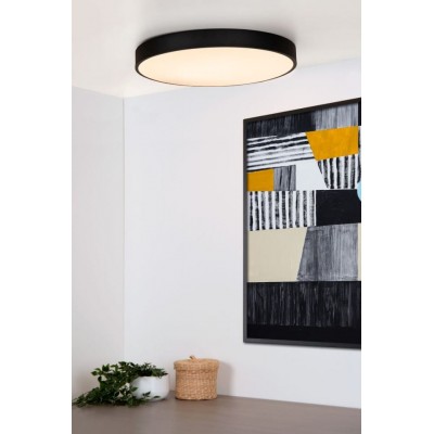 LED Ceiling Lamp UNAR Ø50cm Dimmable 2700K Black Opal