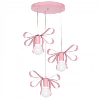 Children's Multi-Light Pendant Lamp Emma 3xE27 Ø30cm Pink
