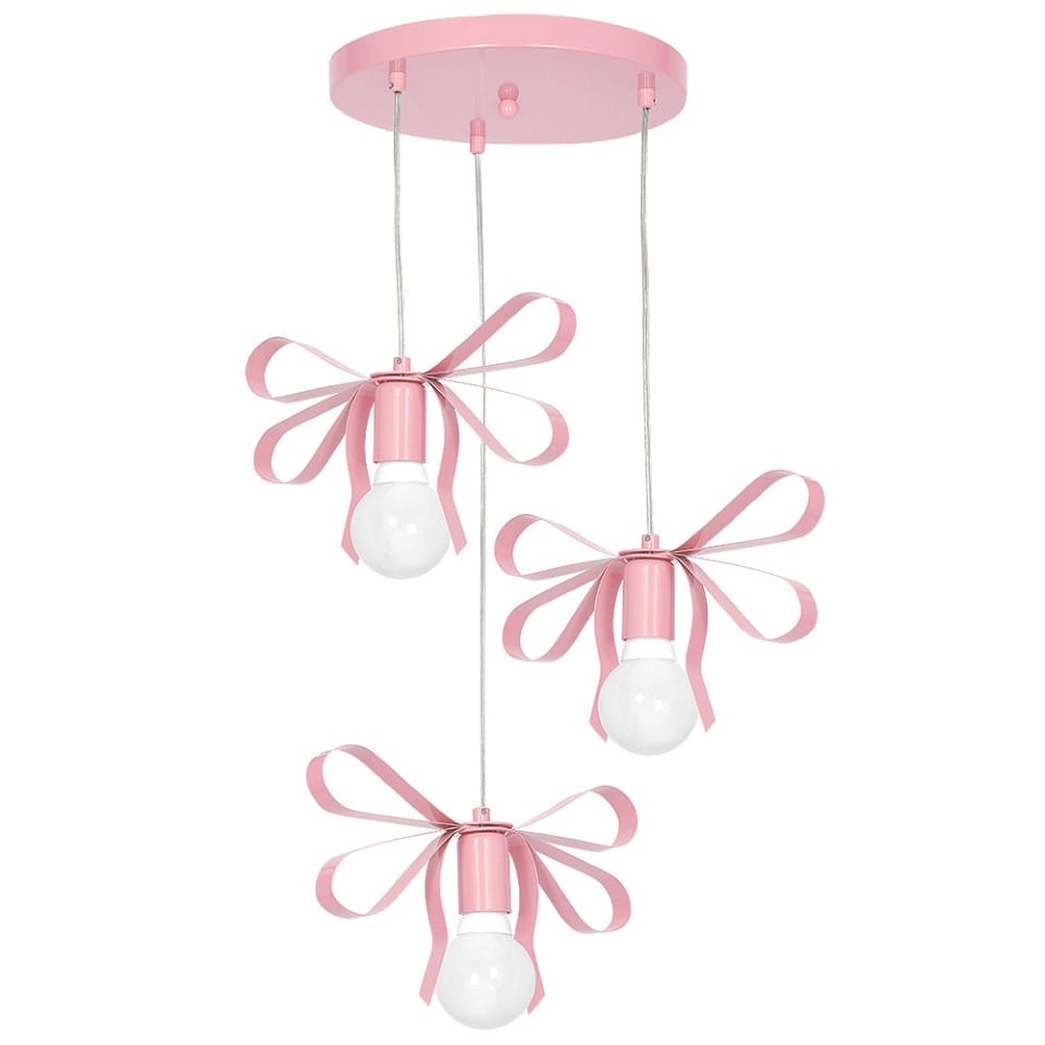 Childrens Multi-Light Pendant Lamp Emma 3xE27 Ø30cm Pink