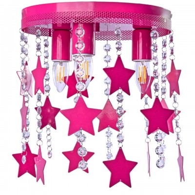 Children's Multi-Light Ceiling Lamp Star Ø30cm Pink