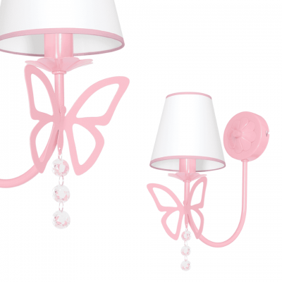 Children's Wall Lamp Charlotte with shade Pink