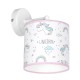 Childrens Wall Lamp Unicorn with shade Pink