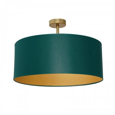 Φωτιστικό Οροφής Ben με καπέλο Ø50cm Πράσινο με Χρυσό