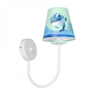 Children's Wall Lamp Delfinka Finka with shade 1xE14 Blue