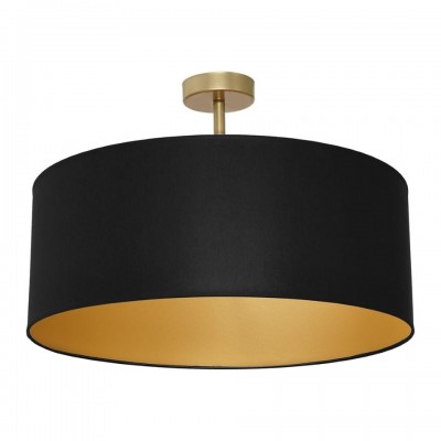 Φωτιστικό Οροφής Ben με καπέλο Ø50cm Μαύρο με Χρυσό