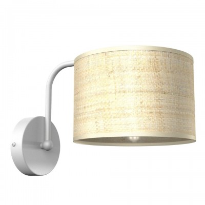 Wall Lamp Marshall with shade White Rattan