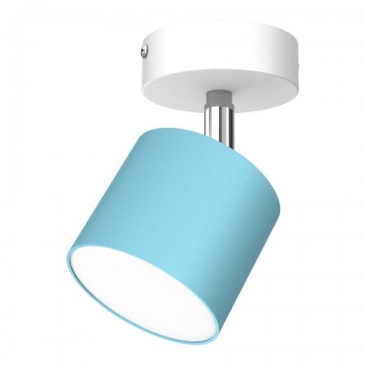 Children's Ceiling Lamp Dixie Adjustable with shade 8cm Blue White
