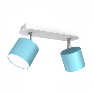 Children's Multi-Light Ceiling Lamp Dixie Adjustable with shade 24cm Blue White