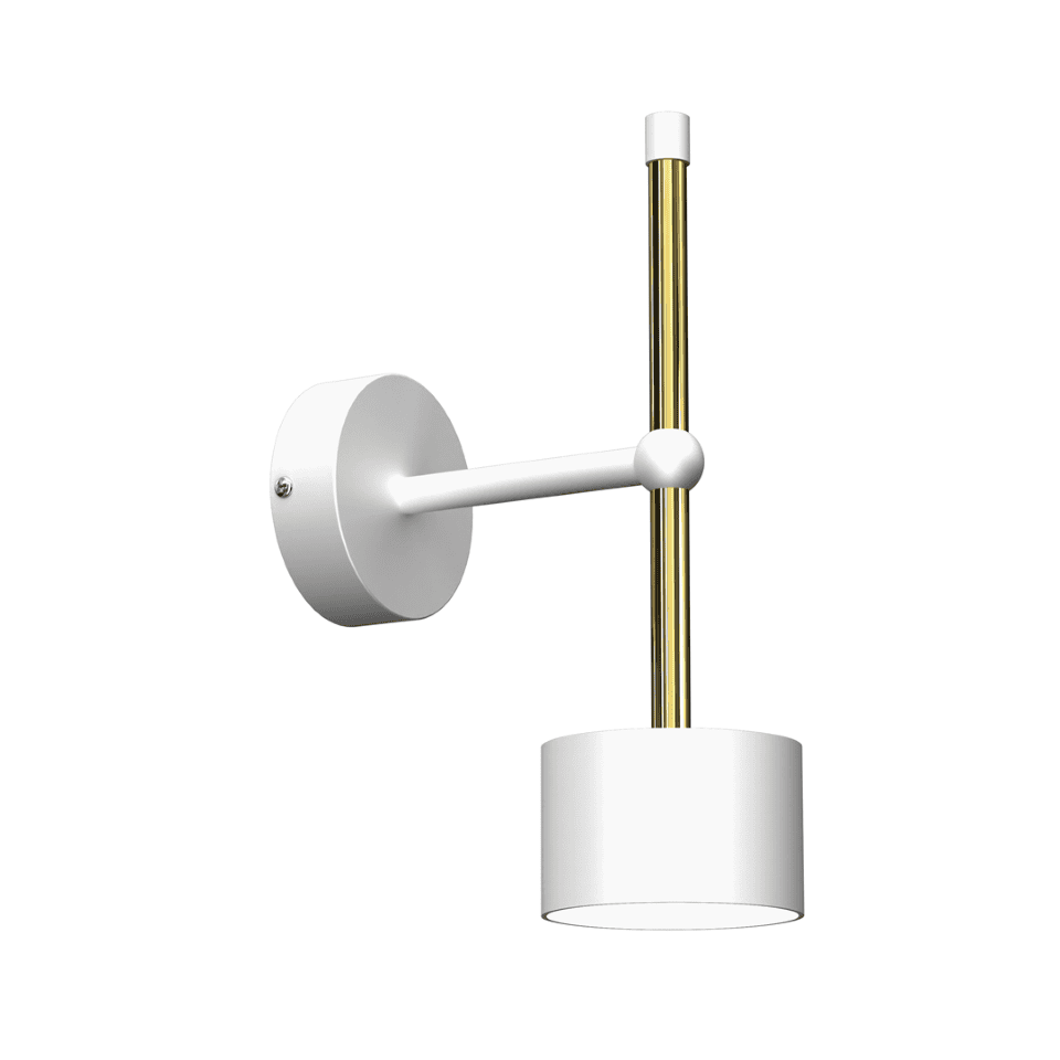 Wall Lamp Arena with shade White Gold