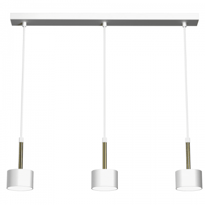 Multi-Light Pendant Lamp Arena with shade 3xGX53 White Gold