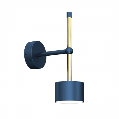 Wall Lamp Arena with shade Blue Gold