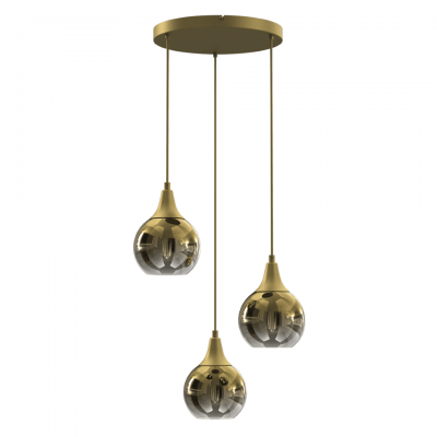 Multi-Light Pendant Lamp Monte 3xE27 Ø22cm Gold