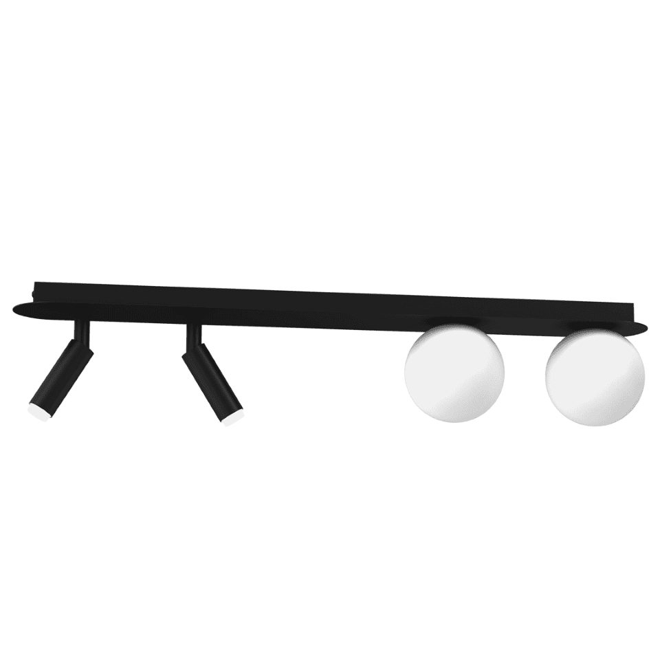 Φωτιστικό Οροφής Sirio 64cm Μαύρο με Λευκό