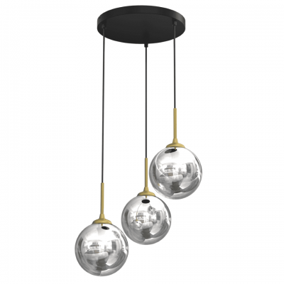 Multi-Light Pendant Lamp Reflex 3xE14 Ø40cm Black Gold