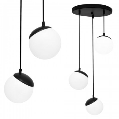 Multi-Light Pendant Lamp Sfera 35cm 3xE14 Ø35cm Black