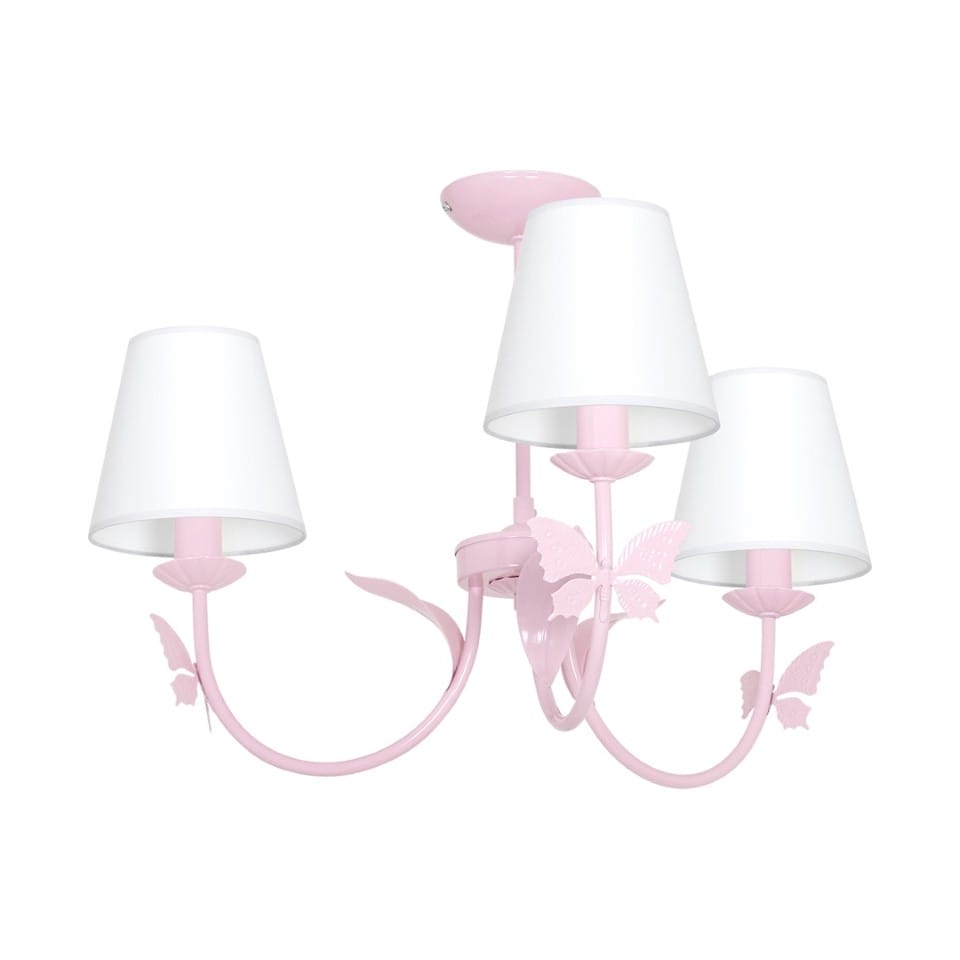 Childrens Multi-Light Pendant Lamp Alice with shade 3xE14 Ø62cm Pink