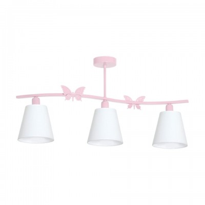 Children's Multi-Light Pendant Lamp Alice with shade 3xE14 Pink