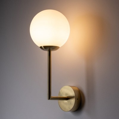 Wall Lamp Agave IP44 Brass White