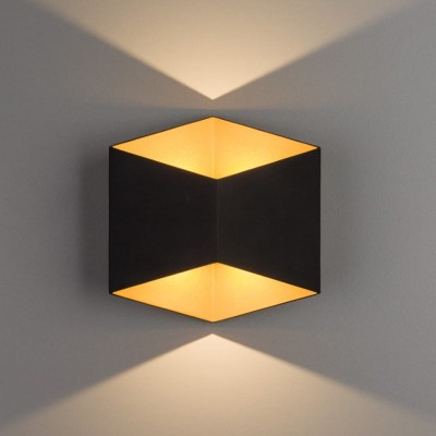 LED Outdoor Wall Lamp Triangles Led IP54 Black-Gold