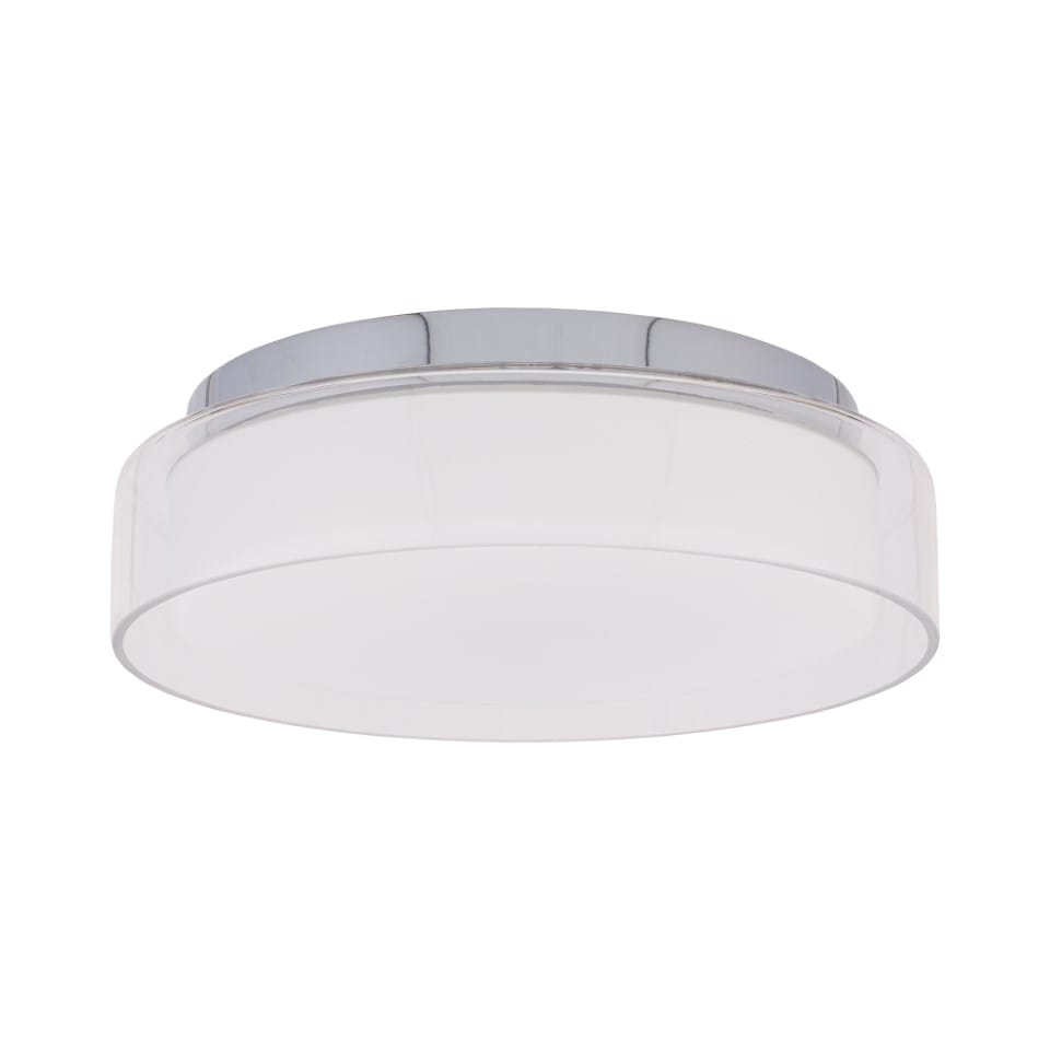 LED Φωτιστικό Οροφής Pan Led S IP44 Διαφανές με Χρώμιο