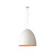 Multi-Light Pendant Lamp Egg Xl White Satine Copper