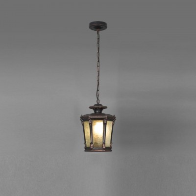 Outdoor Pendant Lamp Amur Black With A Copper Patina