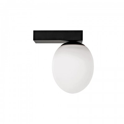 Απλίκα Τοίχου Ice Egg C IP44 Μαύρο με Άσπρο