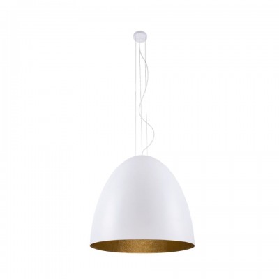 Multi-Light Pendant Lamp Egg L White Gold