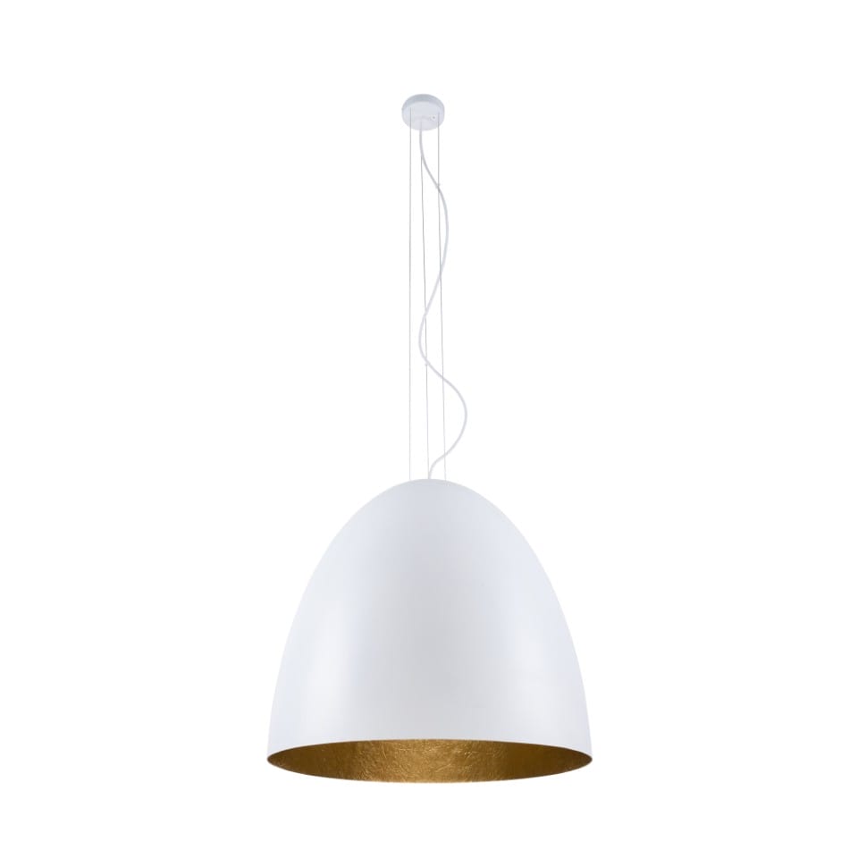 Multi-Light Pendant Lamp Egg Xl White Gold