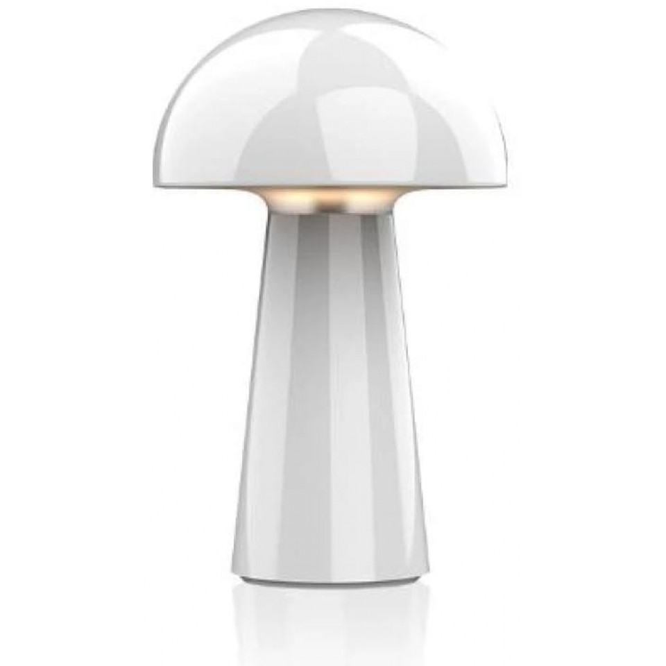 LED Επαναφορτιζόμενο Φορητό Φωτιστικό Mushroom Dimmable Λευκο
