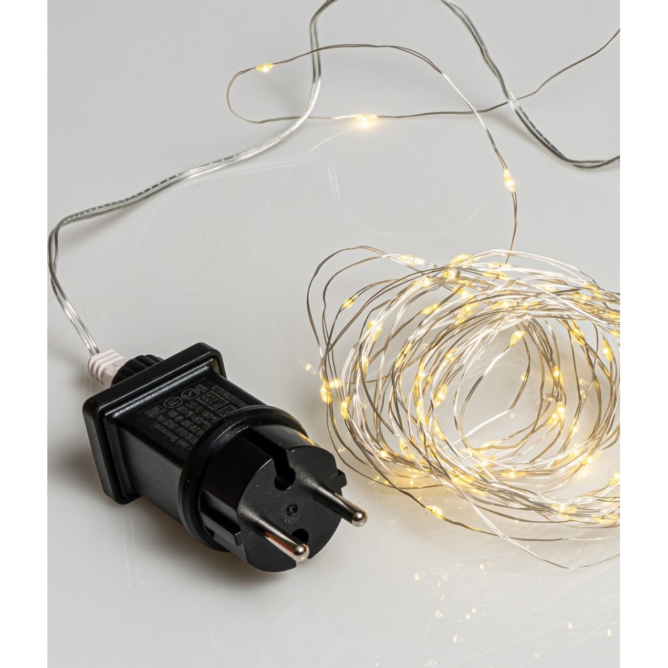 Copper String LED Lights 200L with power supplier 20m Warm White