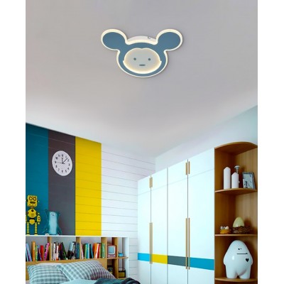 LED Παιδικό Φωτιστικό Οροφής Mickey Φ46cm Θερμό/Ημέρας/Ψυχρό με Τηλεχειριστήριο Μπλε