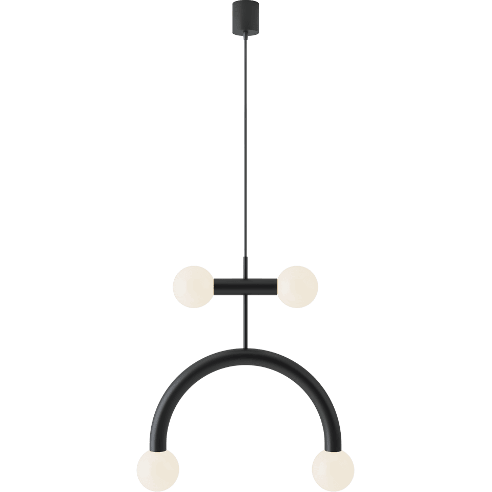 Κρεμαστό Φωτιστικό Rigoberta Pendant Duo Curved Μαύρο