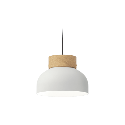 Pendant Lamp Reiko Φ21 White with Wood