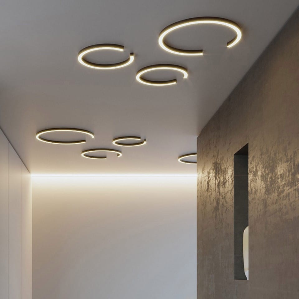 LED Φωτιστικό Οροφής Roberta Ceiling DALI Dimmable 80cm Μαύρο