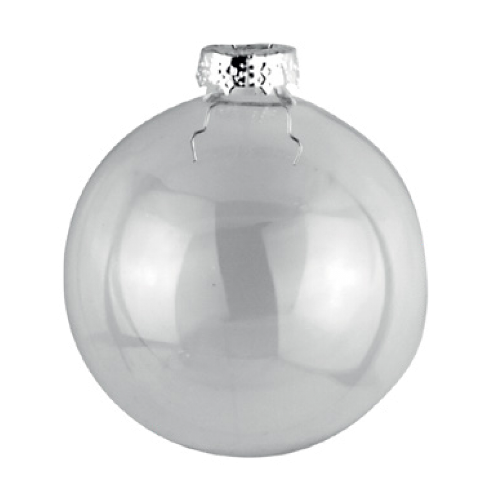 Γυάλινη Χριστουγεννιάτικη Μπάλα Διάφανη 10cm