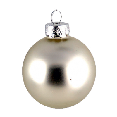 Γυάλινη Χριστουγεννιάτικη Μπάλα Ασημί Ματ 10cm