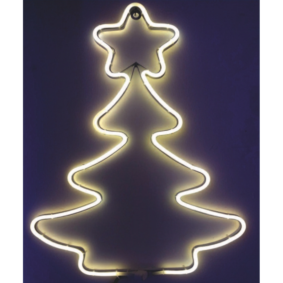 Περίγραμμα Φωτοσωλήνα LED Δέντρο 58cm Θερμό Φως με 2m NEON