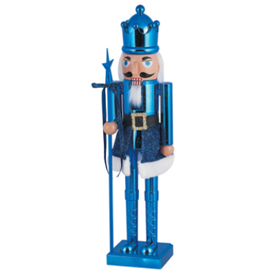 Χριστουγεννιάτικος Διακοσμητικός Καρυοθραύστης Βασιλιάς 60cm Μπλε